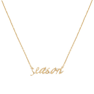 Cursive Nameplate Necklace | 9K Solid Gold