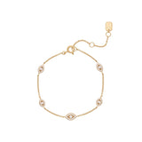 Petite Initial Bracelet & Evil Eye Protection Bracelet Clarity