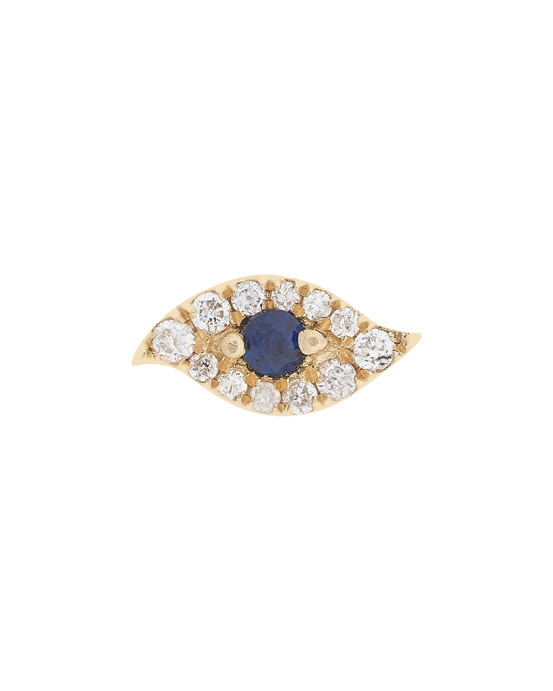 Diamond Evil Eye Bead in 9k solid gold
