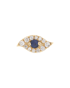Diamond Evil Eye Bead in 9k solid gold