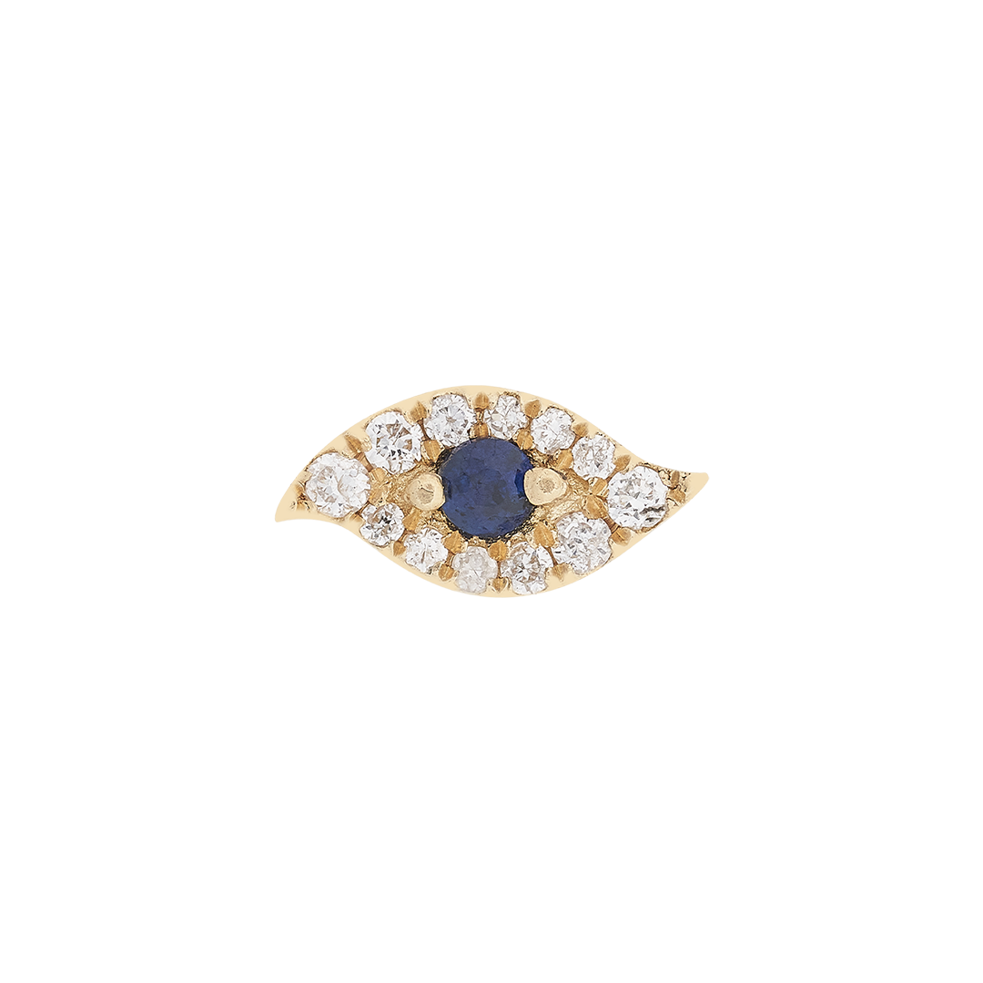 Diamond Evil Eye Bead in 9k solid gold