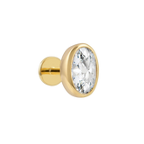 Oval Bezel Cartilage Earring