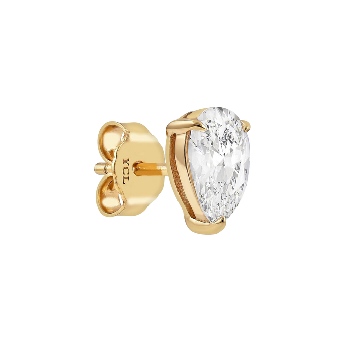 Pear Claw Stud Earring