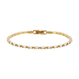 Pulsera de tenis con bisel vintage 