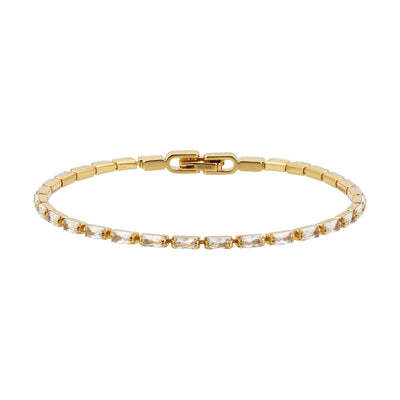 Pulsera de tenis con bisel vintage 