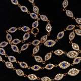 Evil Eye Tennis Necklace | Blue
