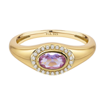 February Birthstone Signet Ring