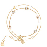 Petite Initial Bracelet & Evil Eye Protection Bracelet Clarity