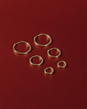 15mm Sleeper Hoops | 9k Solid Gold