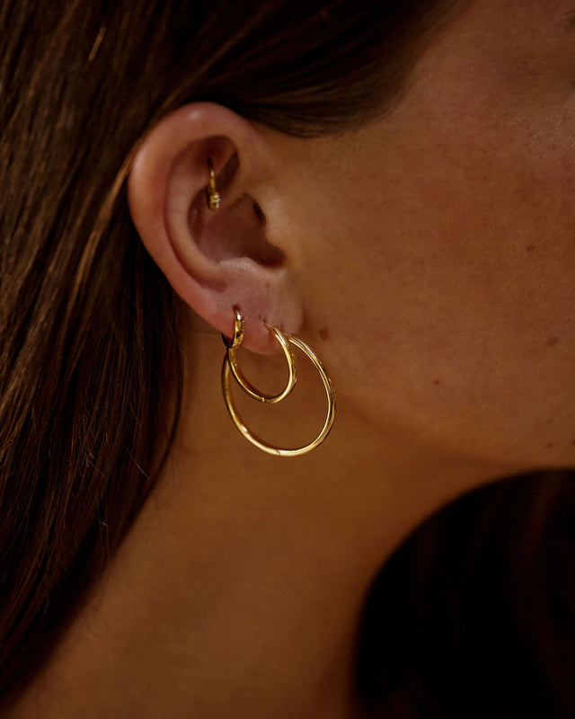 20mm Sleeper Hoops | 9k Solid Gold