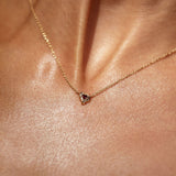 Petite Initial Necklace & Heart Necklace