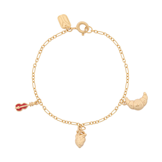 CHARM BAR Fine Figaro Bracelet