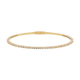 1.45mm Diamond Tennis Bangle 14K Yellow Gold