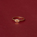 9k Solid Gold Pinky Lab-Grown Diamond Signet Ring