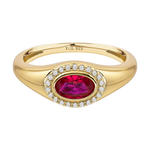 July Birthstone Signet Ring