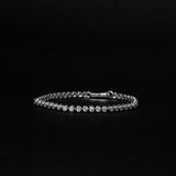 Vintage Bezel Tennis Bracelet Sterling Silver