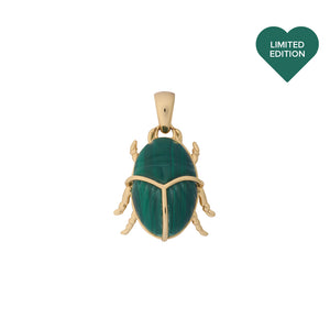 Malachite Scarab Pendant