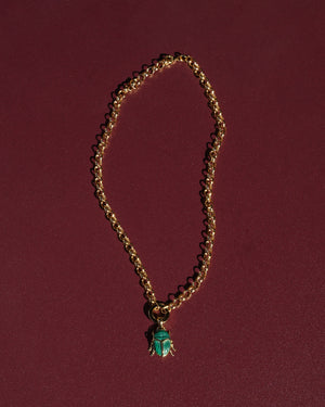 Malachite Scarab Pendant