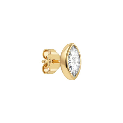 Marquise Bezel Stud Earring