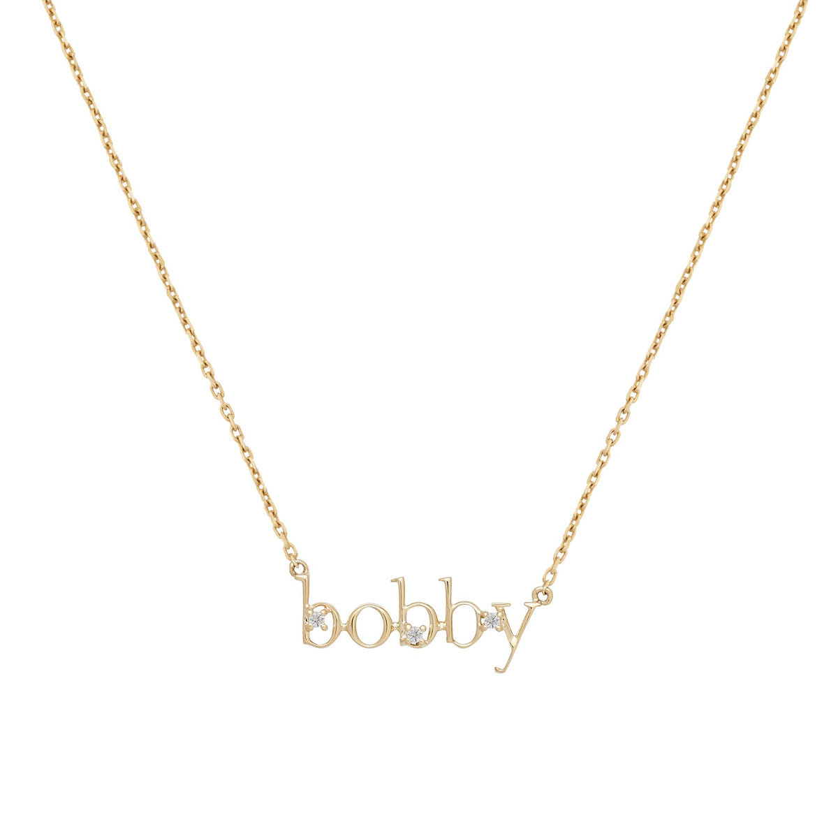 Serif Nameplate Necklace | 9K Solid Gold