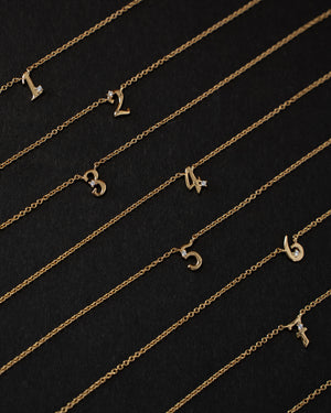 Petite 3 Numeral Necklace