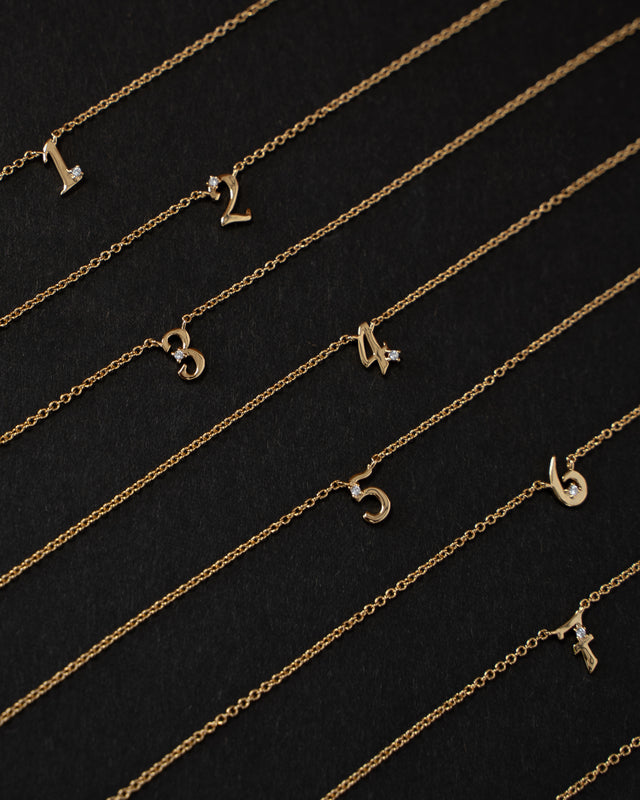 Petite 3 Numeral Necklace