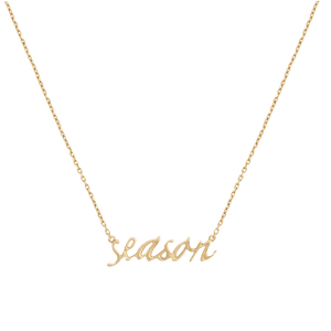 Cursive Nameplate Necklace | 9K Solid Gold