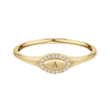 9k Solid Gold Lab-Grown Diamond Signet Ring