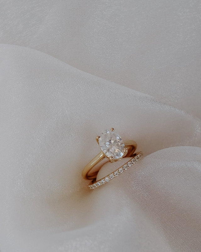 Pavé Moissanite Ring Band | Platinum