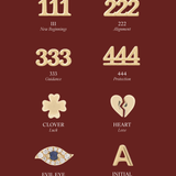 Solid Gold Bead meanings: 111 New Beginnings, 222 Alignment, 333 Guidance, 444 Protection, Clover Luck, Heart Love, Evil Eye Divine Protection, Initial Someone important to you
