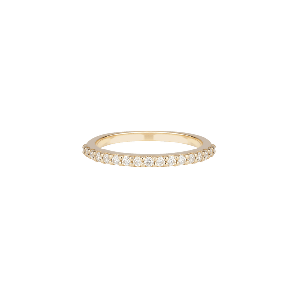 Pavé Moissanite Ring Band | 14k Solid Gold