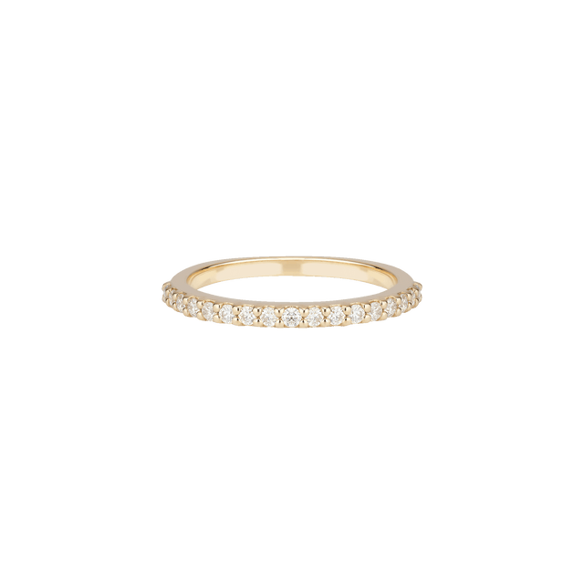 Pavé Moissanite Ring Band | 14k Solid Gold