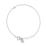 Petite Initial Bracelet Sterling Silver