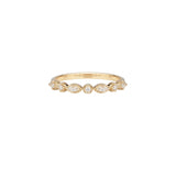 Marquise Round Moissanite Ring Band | 14k Solid Gold