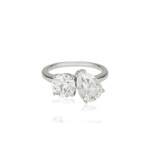 Toi Et Moi Moissanite Ring | Platinum