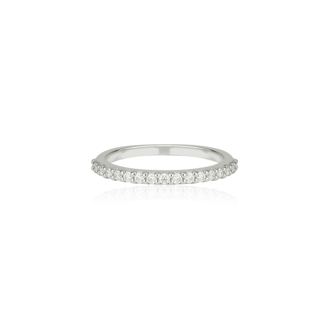 Pavé Moissanite Ring Band | Platinum