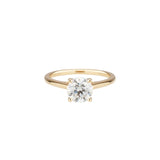 Round Moissanite Ring | 14k Solid Gold