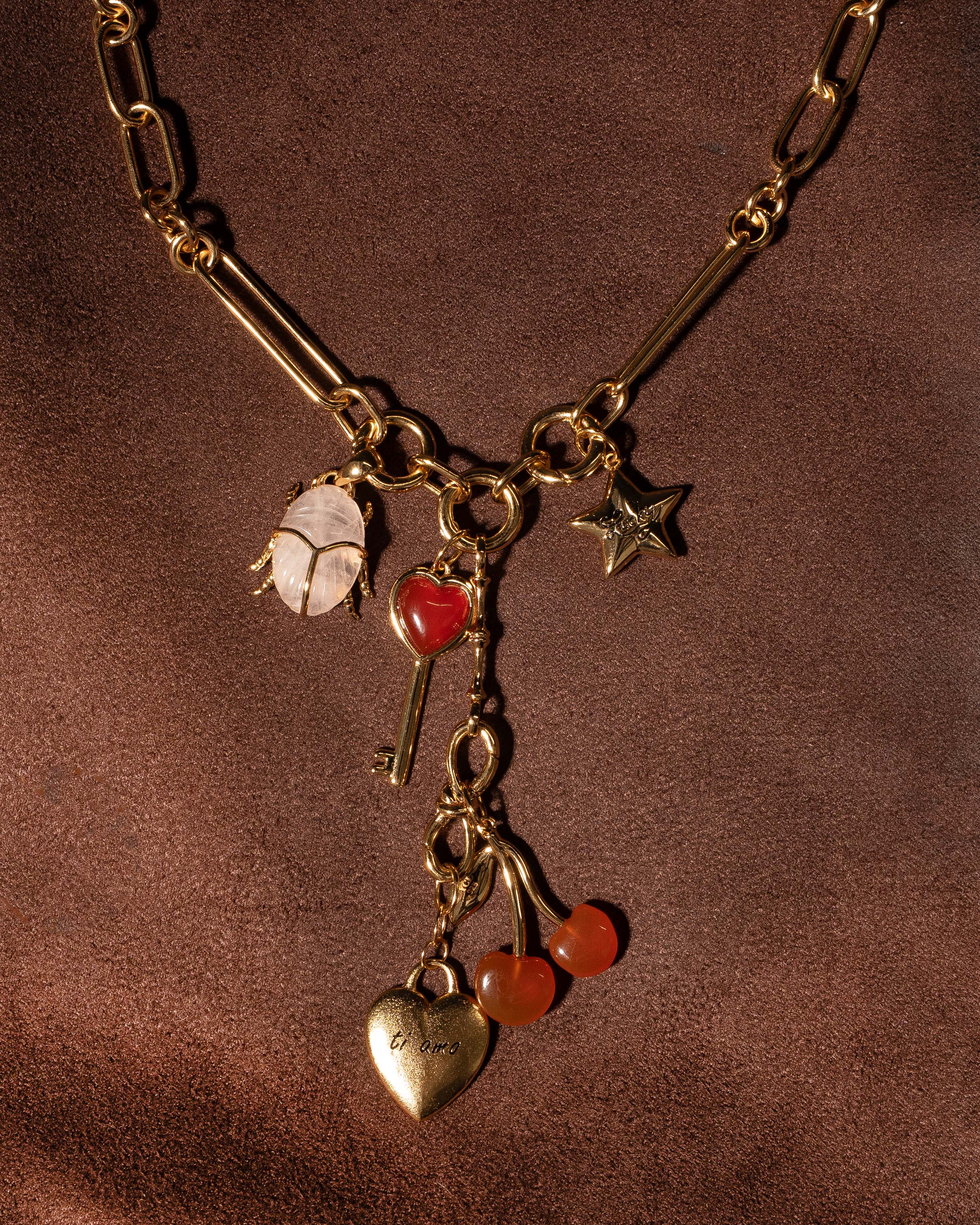 Gold Mixed Link Chain Necklace with Charm Connectors – YCL