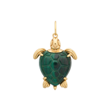 SYMBOLISM Malachite Turtle Pendant