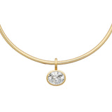 Oval Bezel Collar Choker