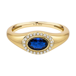 September Birthstone Signet Ring