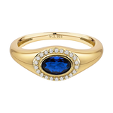 September Birthstone Signet Ring