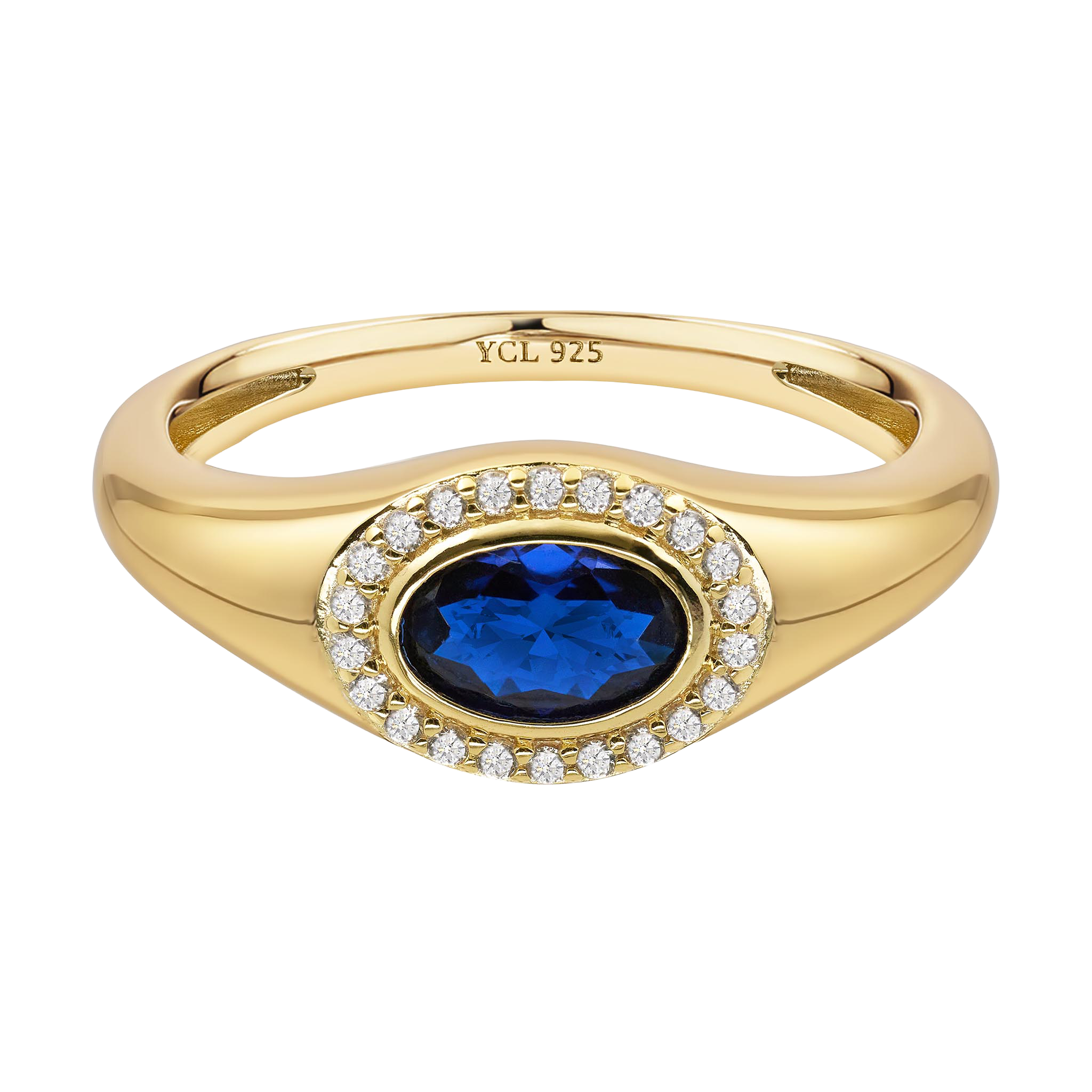 September Birthstone Signet Ring