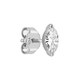 Sterling Silver Marquise Claw Stud Earring