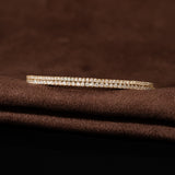 1.45mm Diamond Tennis Bangle 14K Yellow Gold