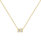 Toi et Moi Bezel Necklace