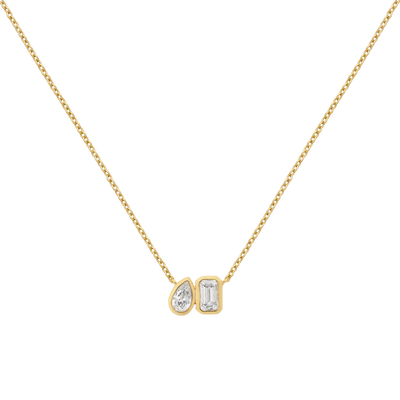 Toi et Moi Bezel Necklace