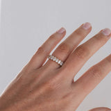 Oval Crown Moissanite Ring | 14k Solid Gold