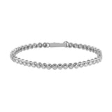 Vintage Bezel Tennis Bracelet Sterling Silver