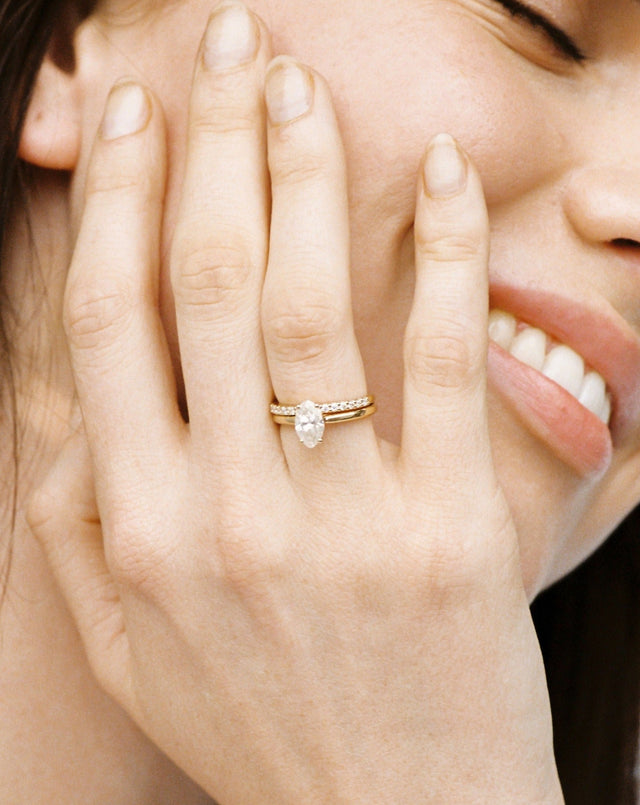 Marquise Moissanite Ring | 14k Solid Gold